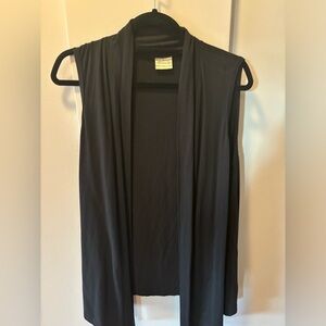 Black sleeveless cardigan